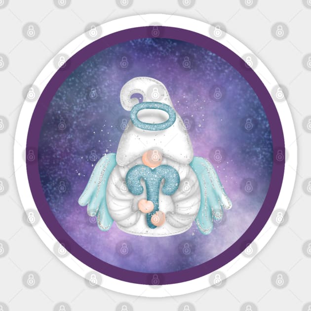 Angel Astro Gnome Aries Sticker by PurpleSpiritZone